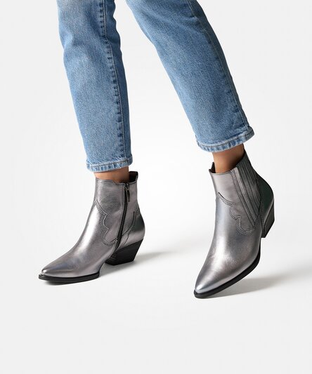 Green metallic ankle boots shop